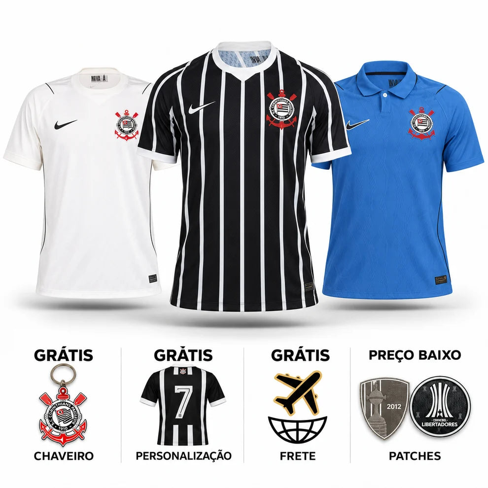 Corinthians Combo Home, Away and Third 26/27 Fan Shirt