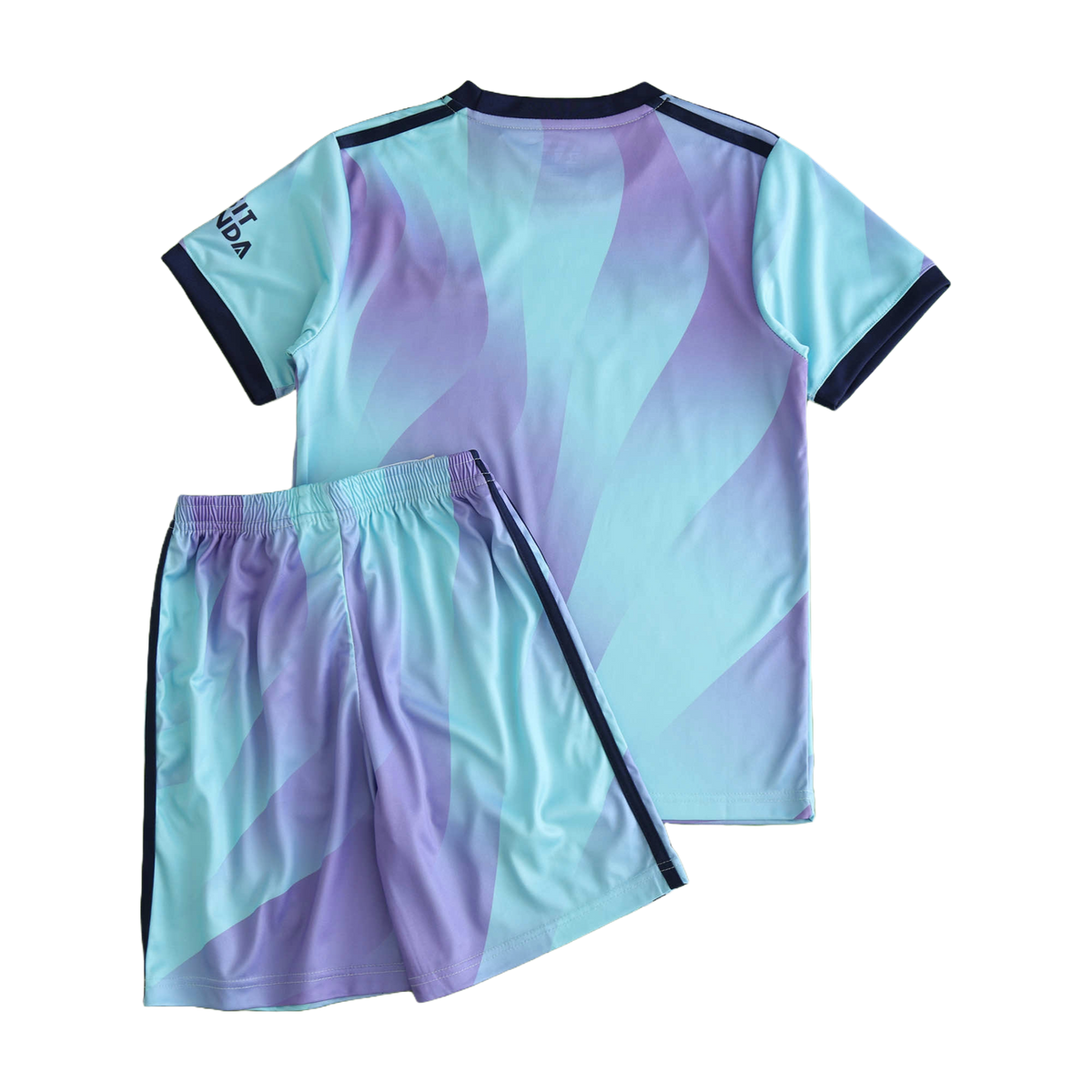 Arsenal Away Kids Kit 2024/25 - Aqua And Purple - photo 2