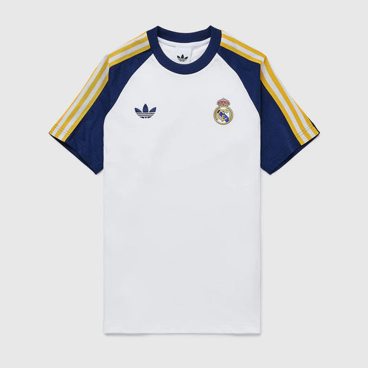 Real Madrid Travel 2025/26 Fan Jersey - White Navy Crew Neck