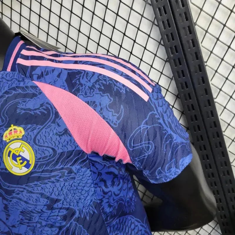 Camisa Real Madrid Edição Especial Torcedor - Azul Estampa de Dragão - foto 9