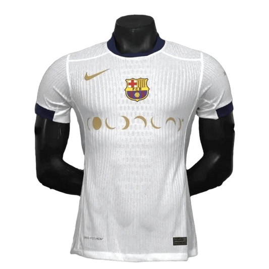 Barcelona Special Edition Player Version Jersey - White And Gold