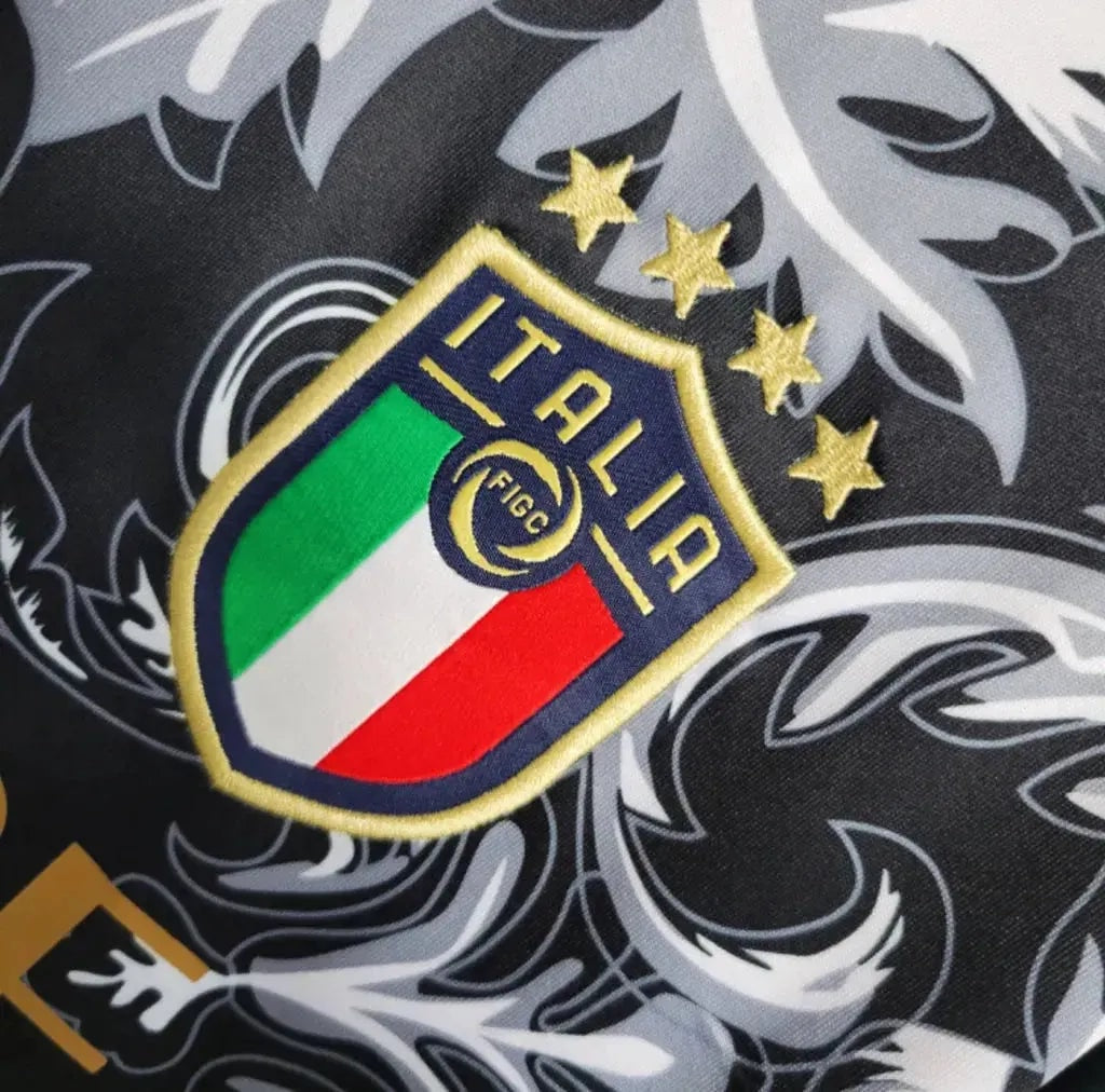Camisa Itália Edição Especial - Preta e Prateada Barroca - foto 4