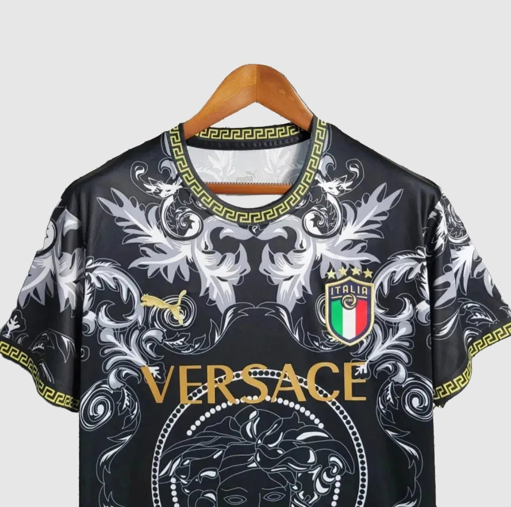 Camisa Itália Edição Especial - Preta e Prateada Barroca - foto 2