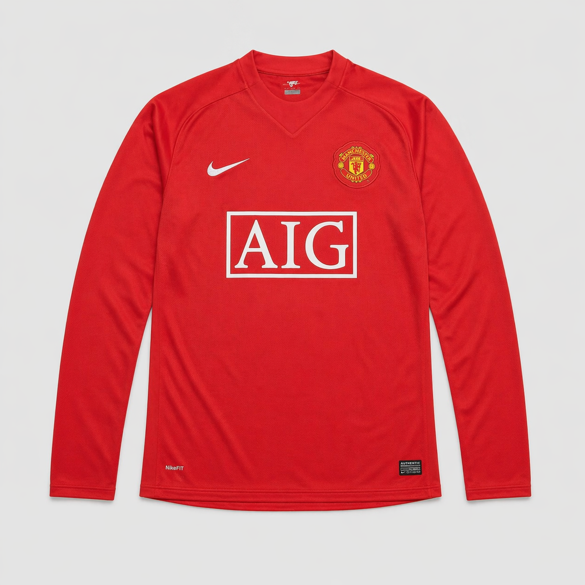 Manchester United Retro Home Long Sleeve Jersey 2007/08