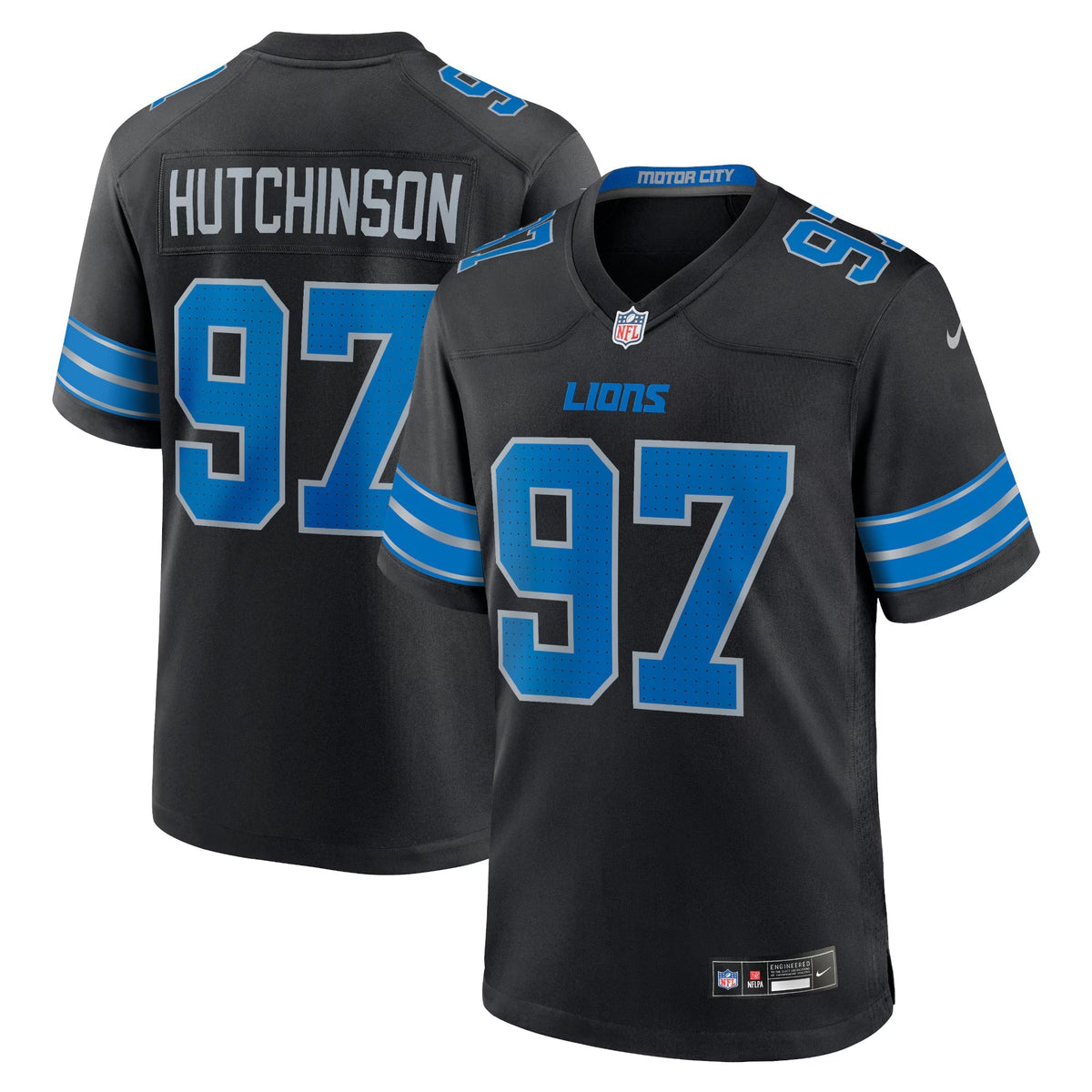Detroit Lions Aidan Hutchinson Game Jersey Blue - photo 11