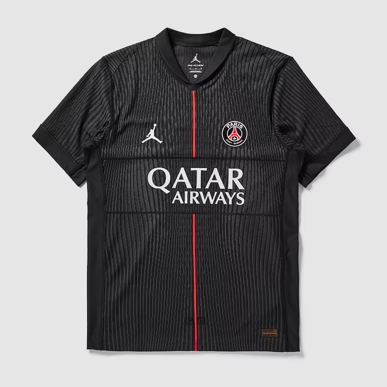 Paris Saint-Germain Fourth Jersey 2025/26 - Black Red Stripe