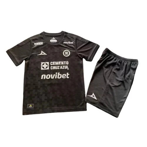 Cruz Azul Third Black 2025/26 Kids Kit