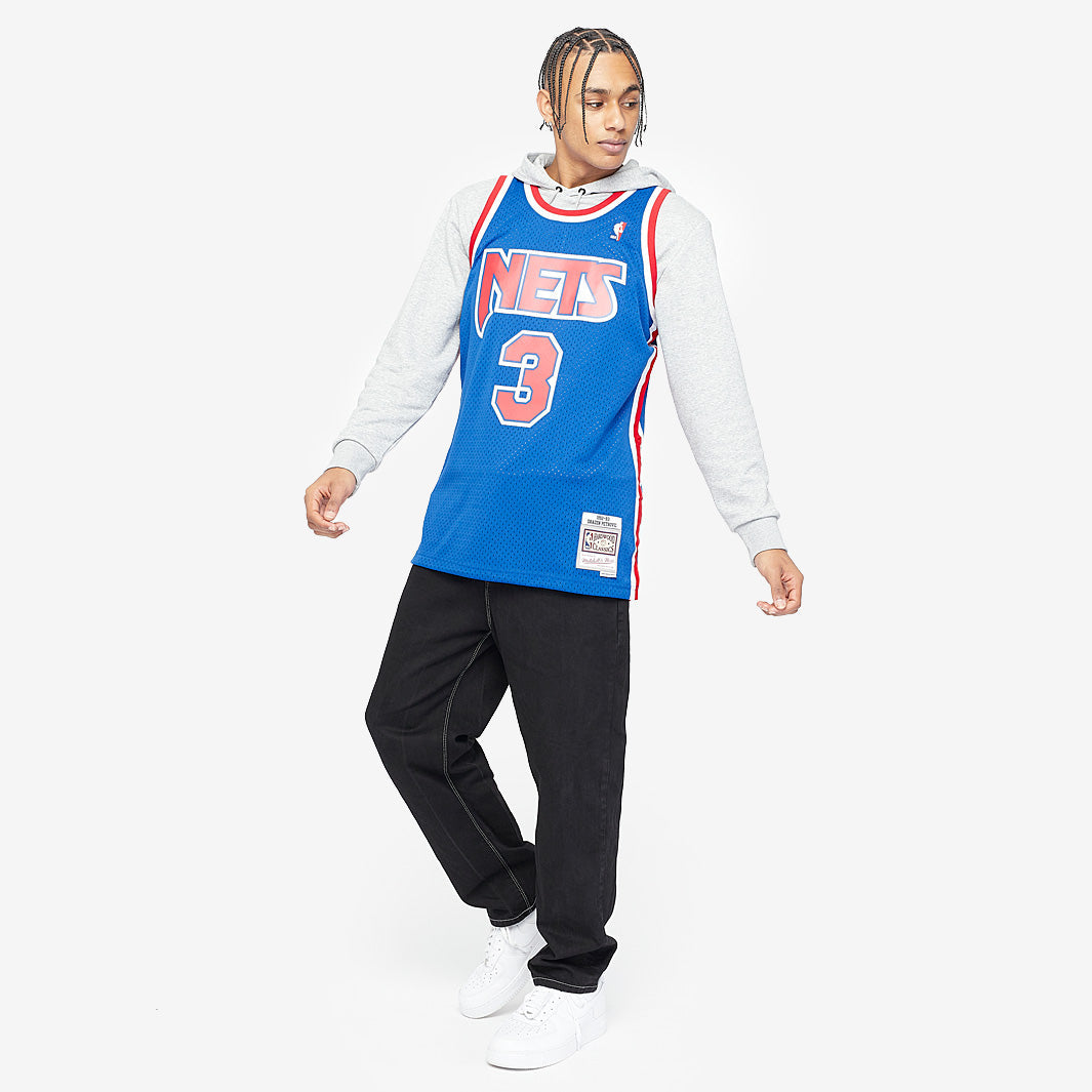 Brooklyn Nets Drazen Petrovic New Jersey 92-93 Swingman Jersey - photo 2