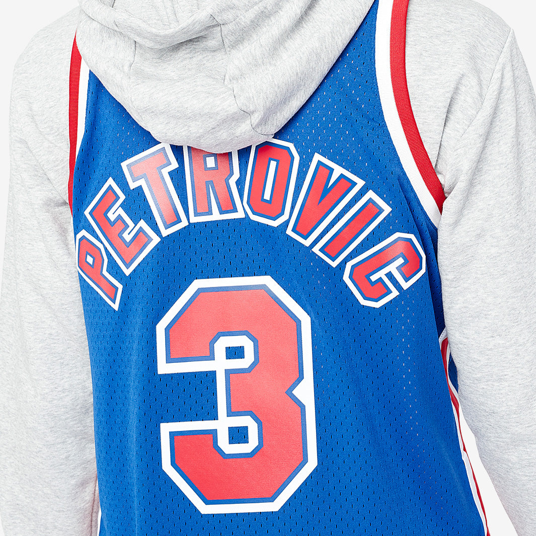 Brooklyn Nets Drazen Petrovic New Jersey 92-93 Swingman Jersey - photo 6