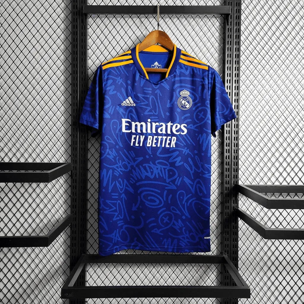 Real Madrid Away Jersey 2021/22 - Blue And Orange - photo 6