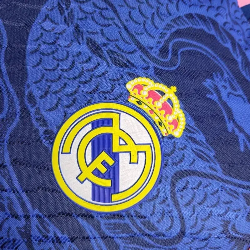 Camisa Real Madrid Edição Especial Torcedor - Azul Estampa de Dragão - foto 5