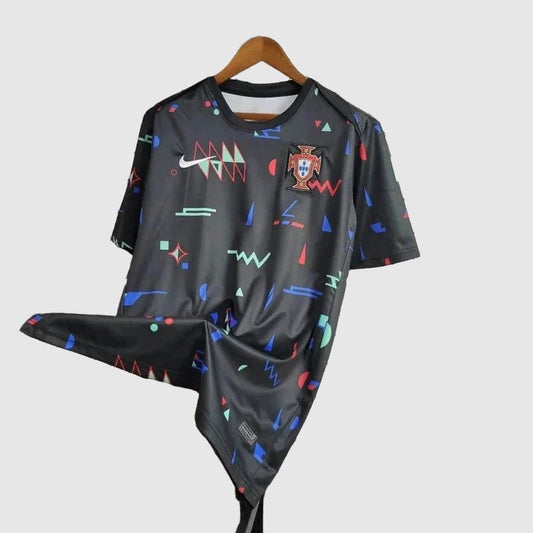 Portugal Training Jersey 2024/25 - Black Geometric Print