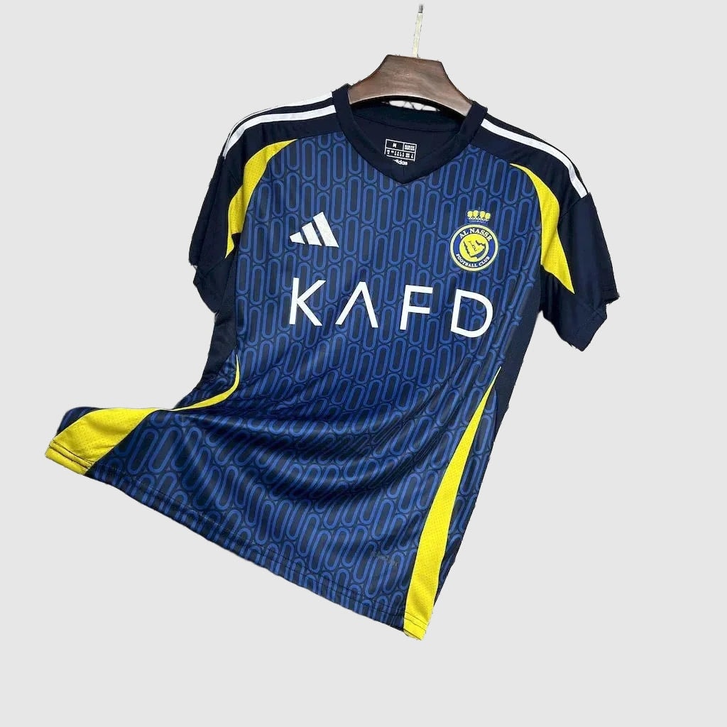 Camisa Al Nassr II 24/25 Torcedor - Azul-Marinho e Amarela