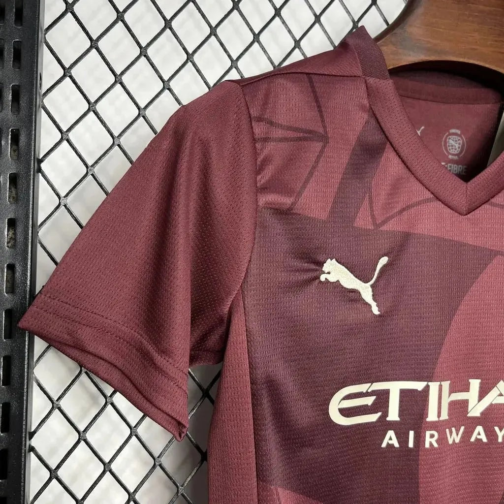 Manchester City Away Kids Kit 2024/25 - Maroon - photo 5