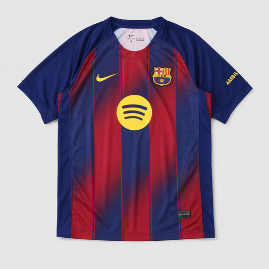 Barcelona Home Jersey 2025/26 - Yellow Round Logo
