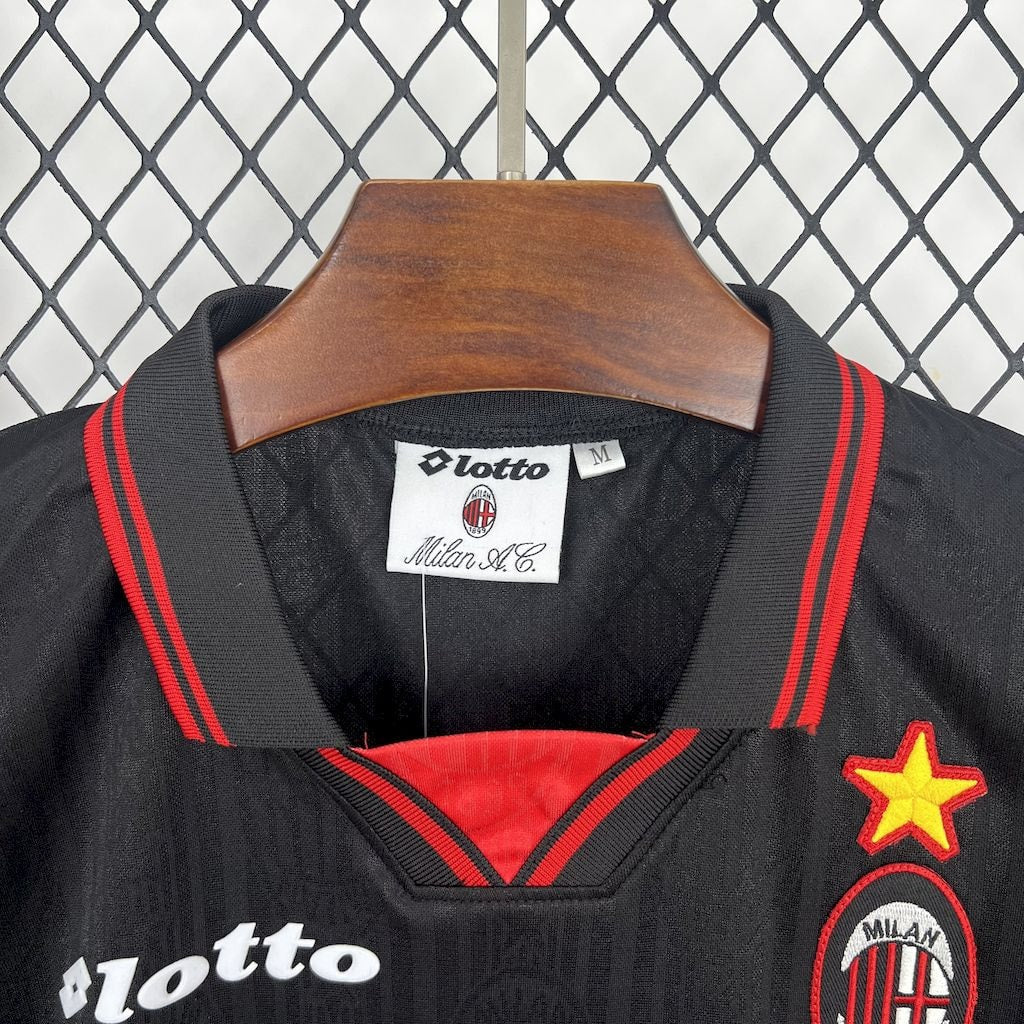 AC Milan Retro Away Jersey 1997/98 - Black And Red - photo 4