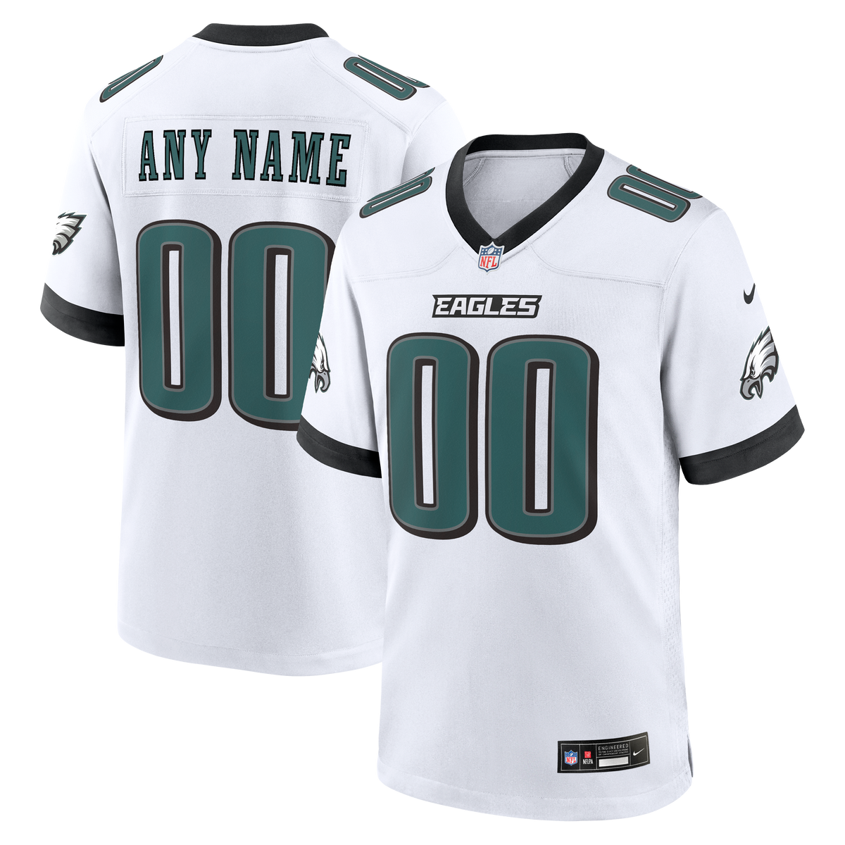 Philadelphia Eagles Custom Game Jersey White - photo 5