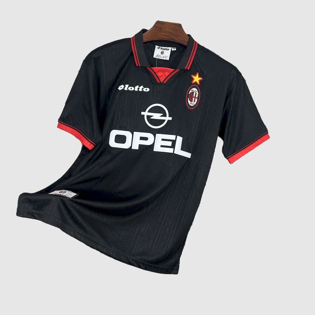 AC Milan Retro Away Jersey 1997/98 - Black And Red