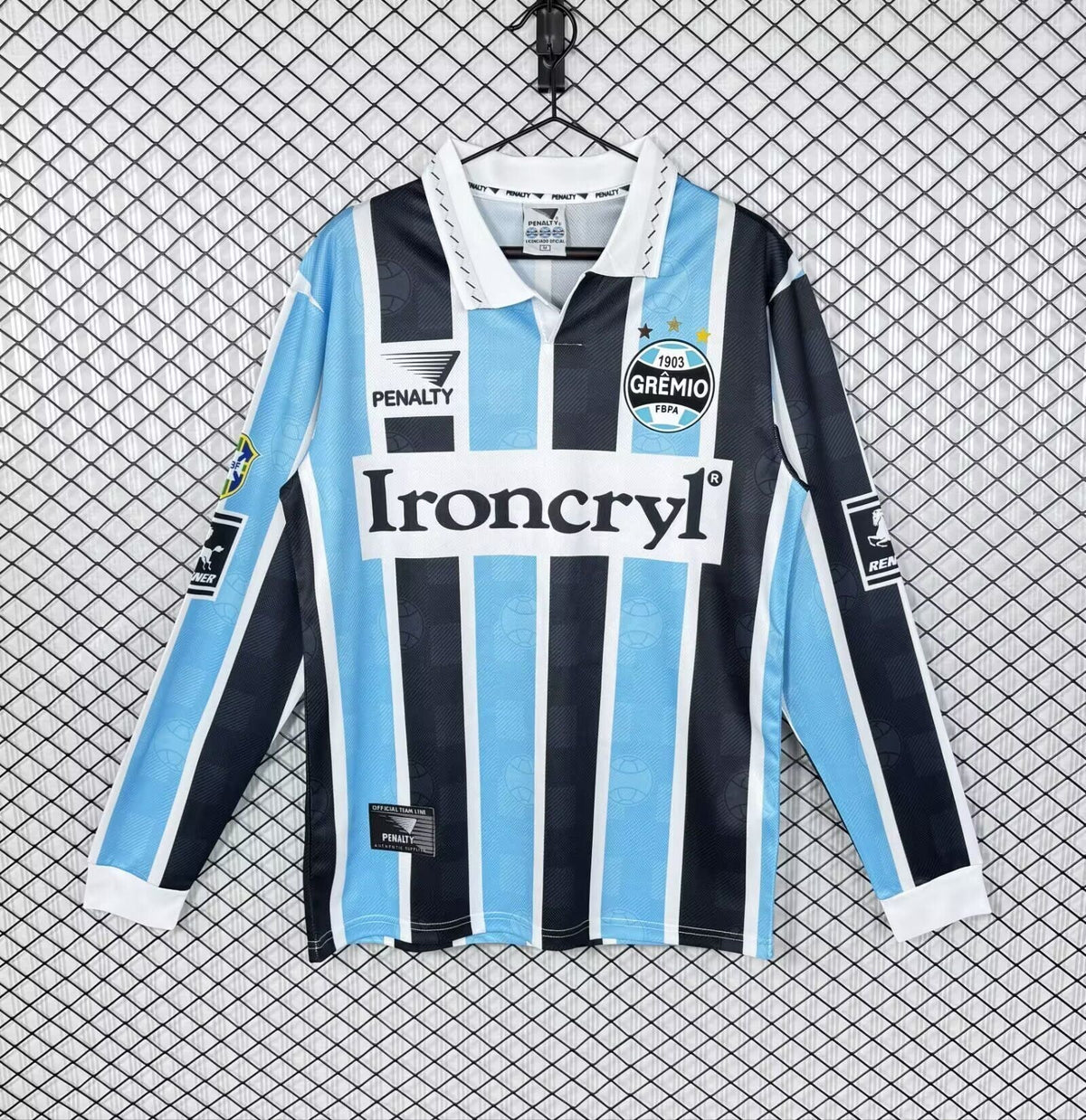 Camisa Retrô Manga Longa Grêmio 1997