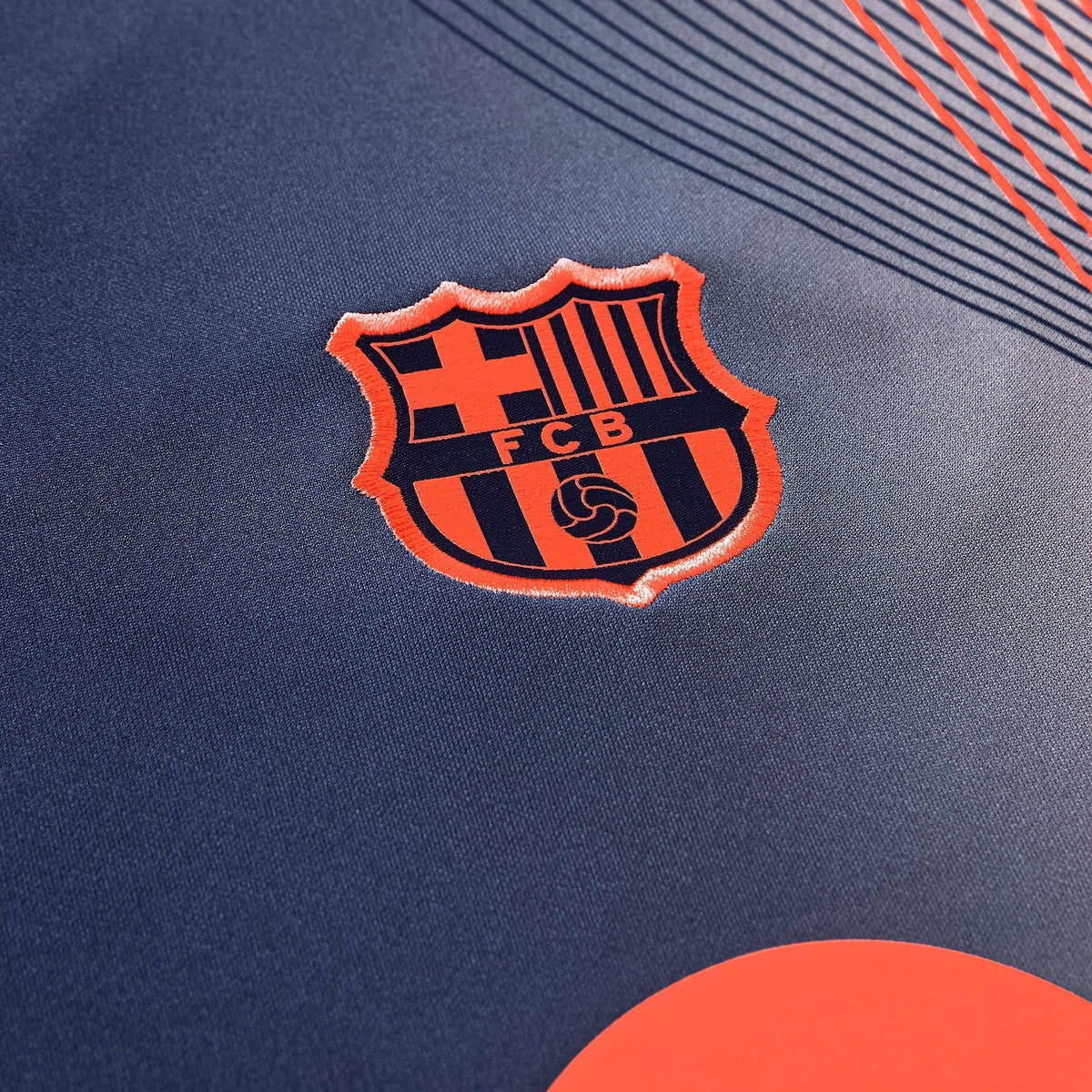 Barcelona Pre-Match Third Jersey 2025/26 - Navy And Orange - photo 3