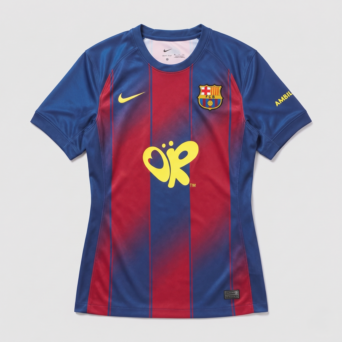 Camisa Barcelona I 25/26 Feminina - Logo Amarelo Bolha