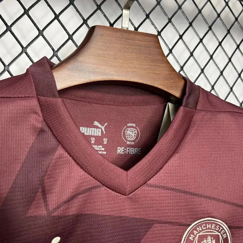 Manchester City Away Kids Kit 2024/25 - Maroon - photo 7