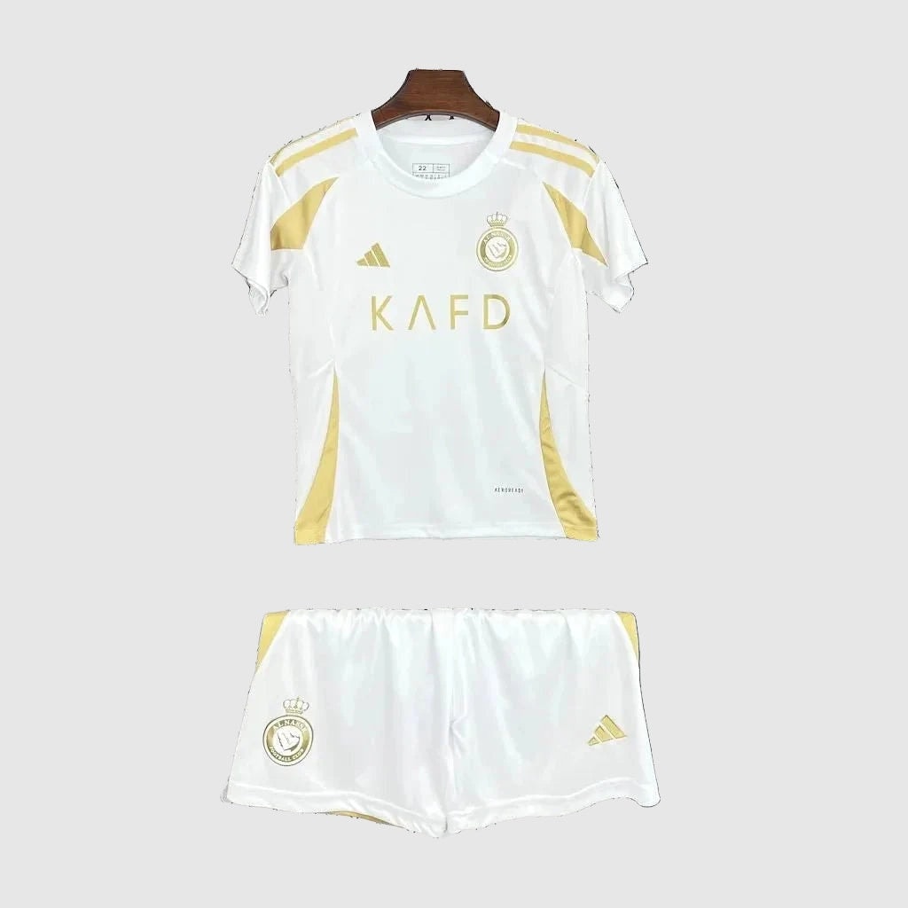 Kit Infantil Al Nassr II 24/25 - Branca e Dourada - foto 8