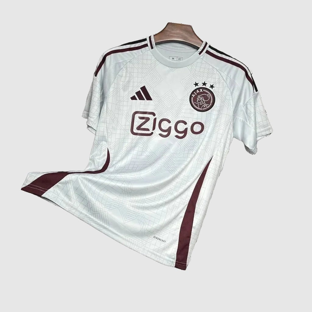 Ajax Away Jersey 2024/25 - White And Maroon
