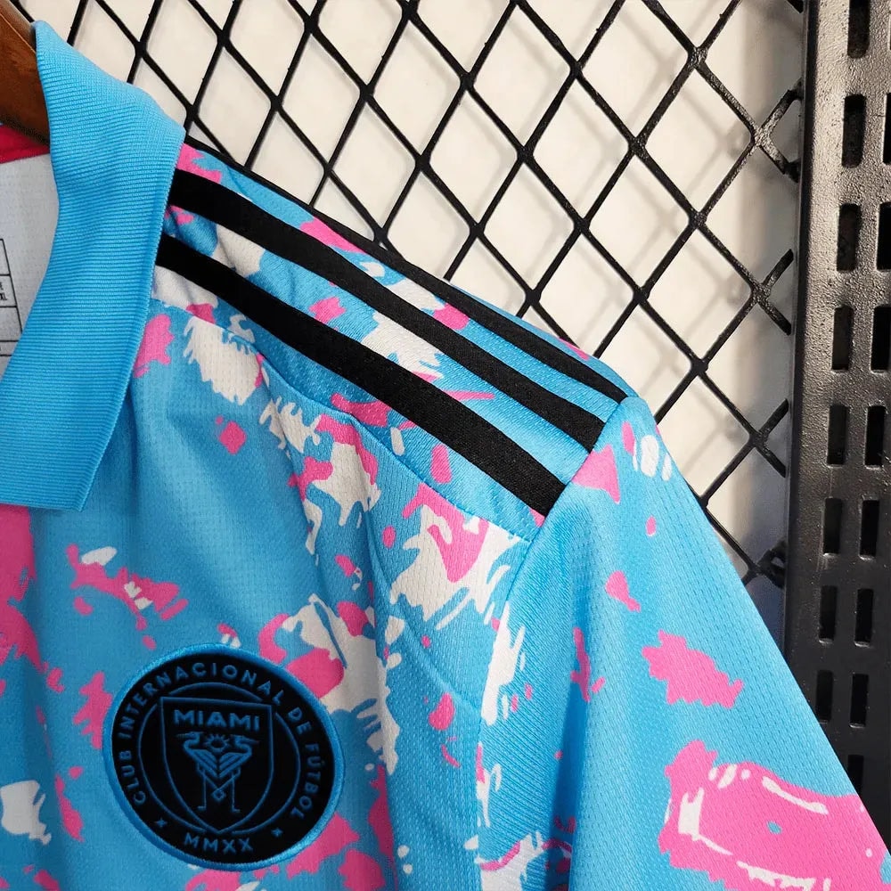 Camisa de Treino Inter Miami 23/24 - Azul Respingos Rosa - foto 7