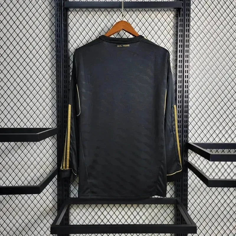 Real Madrid Retro Away Long Sleeve Jersey 2011/12 - Black And Gold - photo 11