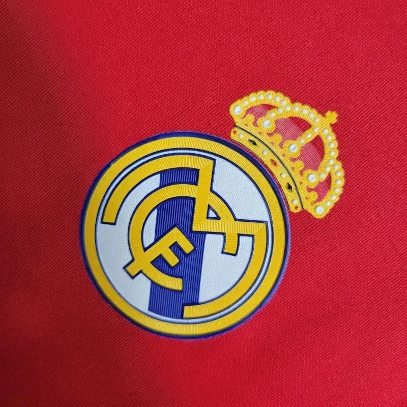 Real Madrid Retro Away Long Sleeve Jersey 2011/12 - Red And White - photo 3