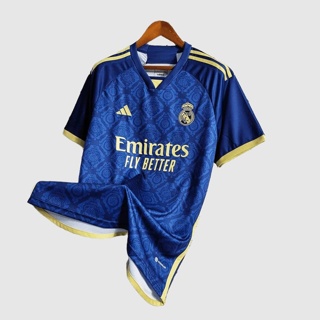 Real Madrid Away Jersey 2021/22 - Blue And Yellow