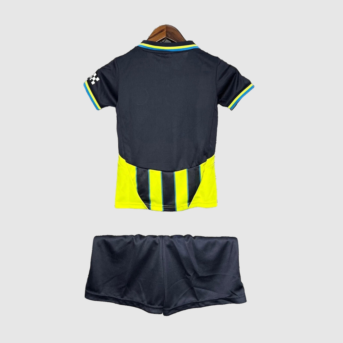 Manchester City Away Kids Kit 2024/25 - Navy And Yellow Stripes - photo 2
