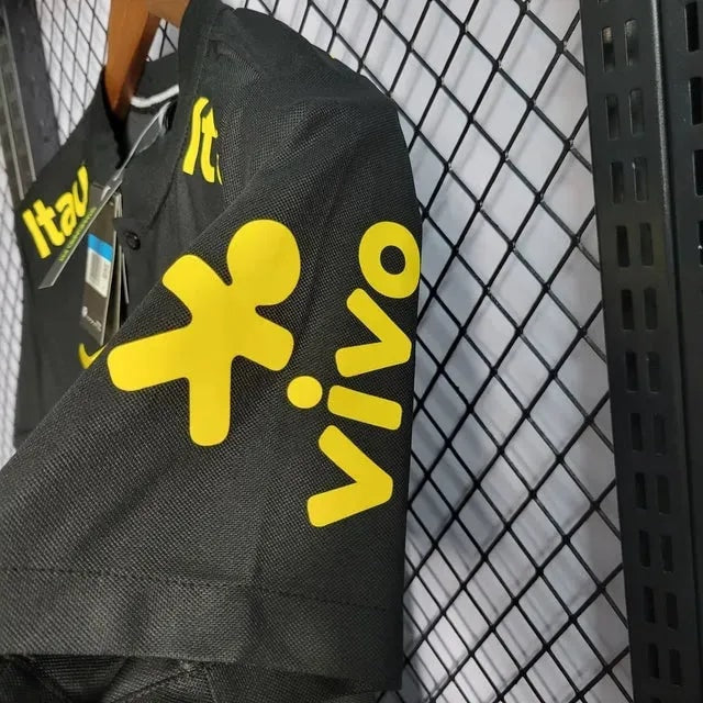 Brazil Polo Fan Jersey - Black And Yellow - photo 3