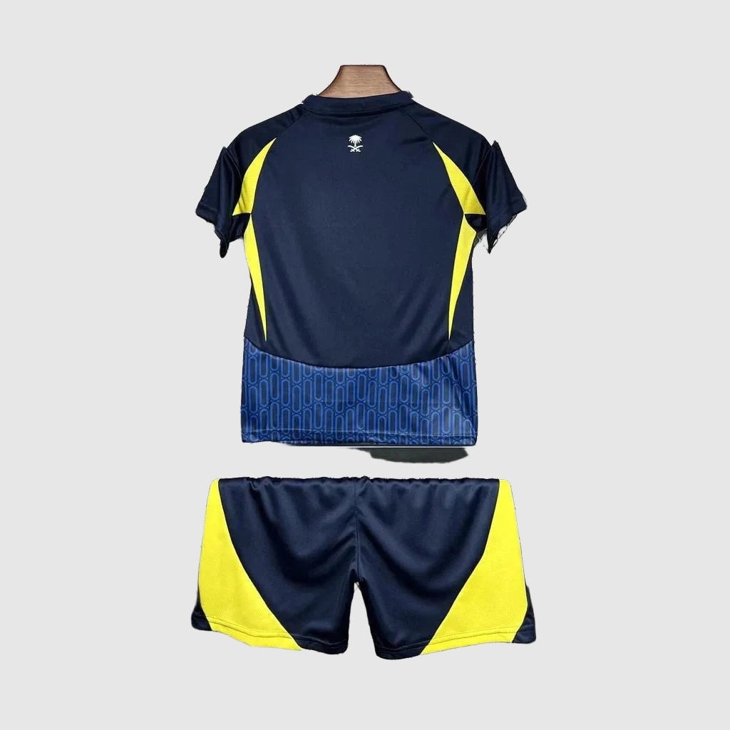 Al Nassr Away Kids Kit 2024/25 - Navy And Yellow - photo 2