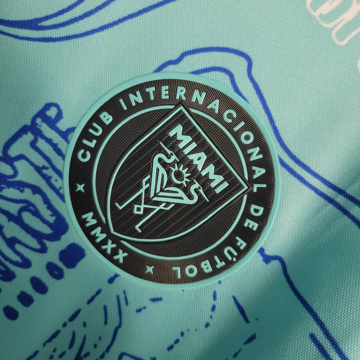 Camisa de Treino Inter Miami 23/24 - Azul-Celeste Estampa de Rabiscos - foto 3