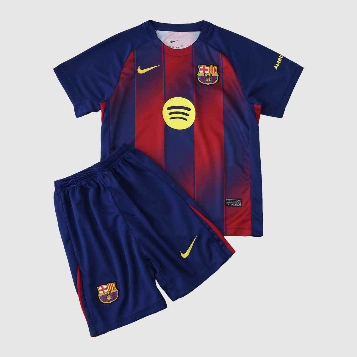 Barcelona Home Kids Kit 2025/26 - Yellow Round Logo