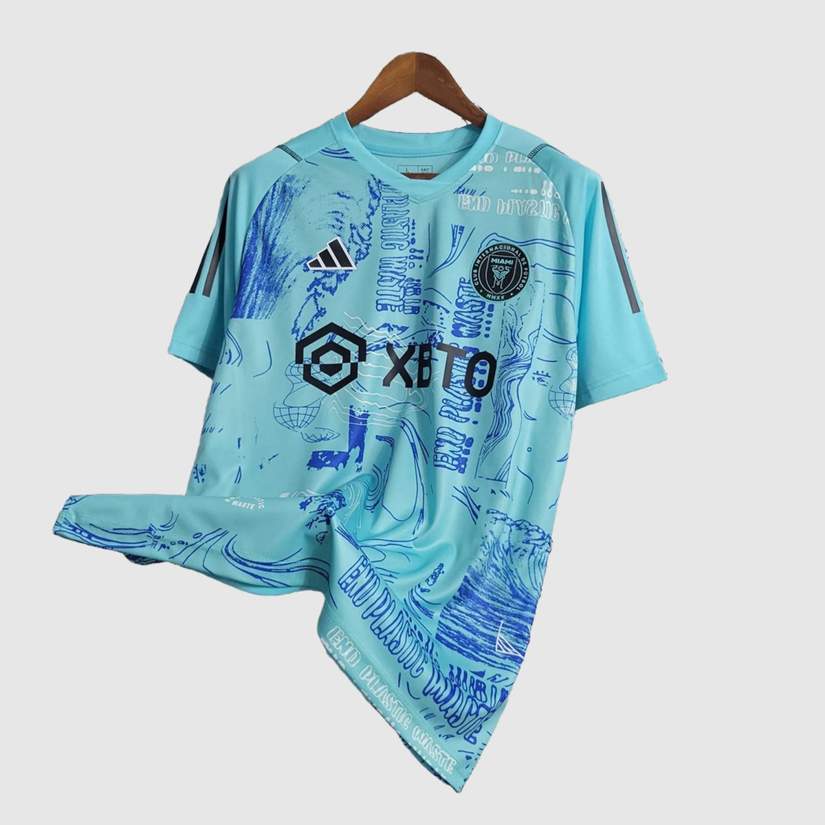 Camisa de Treino Inter Miami 23/24 - Azul-Celeste Estampa de Rabiscos