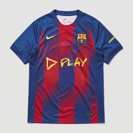 Camisa Barcelona I 25/26 Torcedor - Escrita Amarela Play