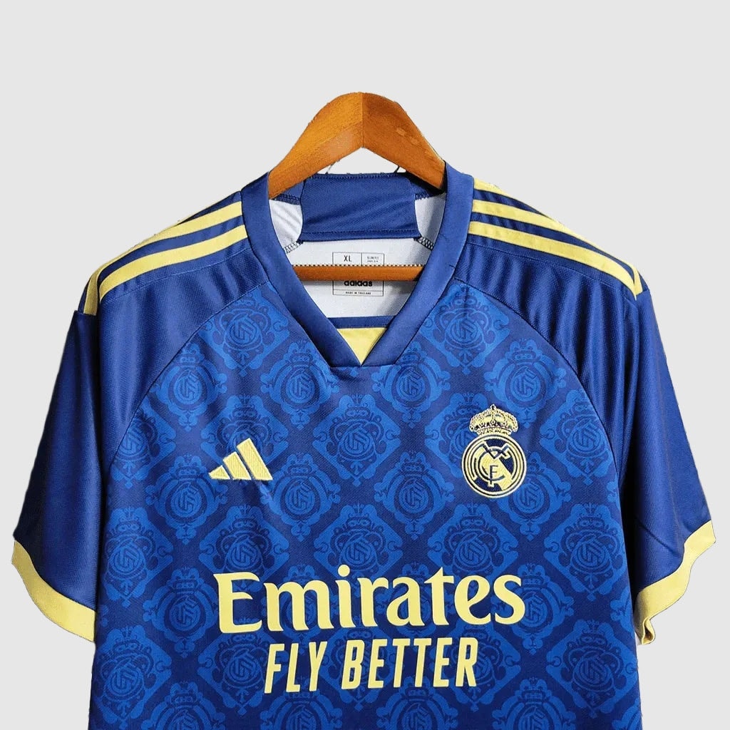 Real Madrid Away Jersey 2021/22 - Blue And Yellow - photo 2