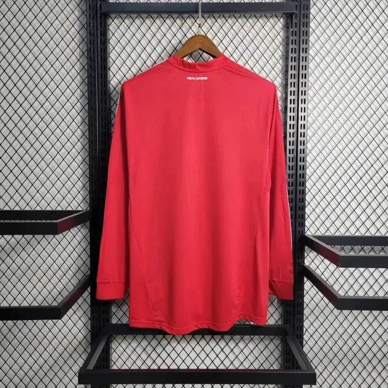Real Madrid Retro Away Long Sleeve Jersey 2011/12 - Red And White - photo 9