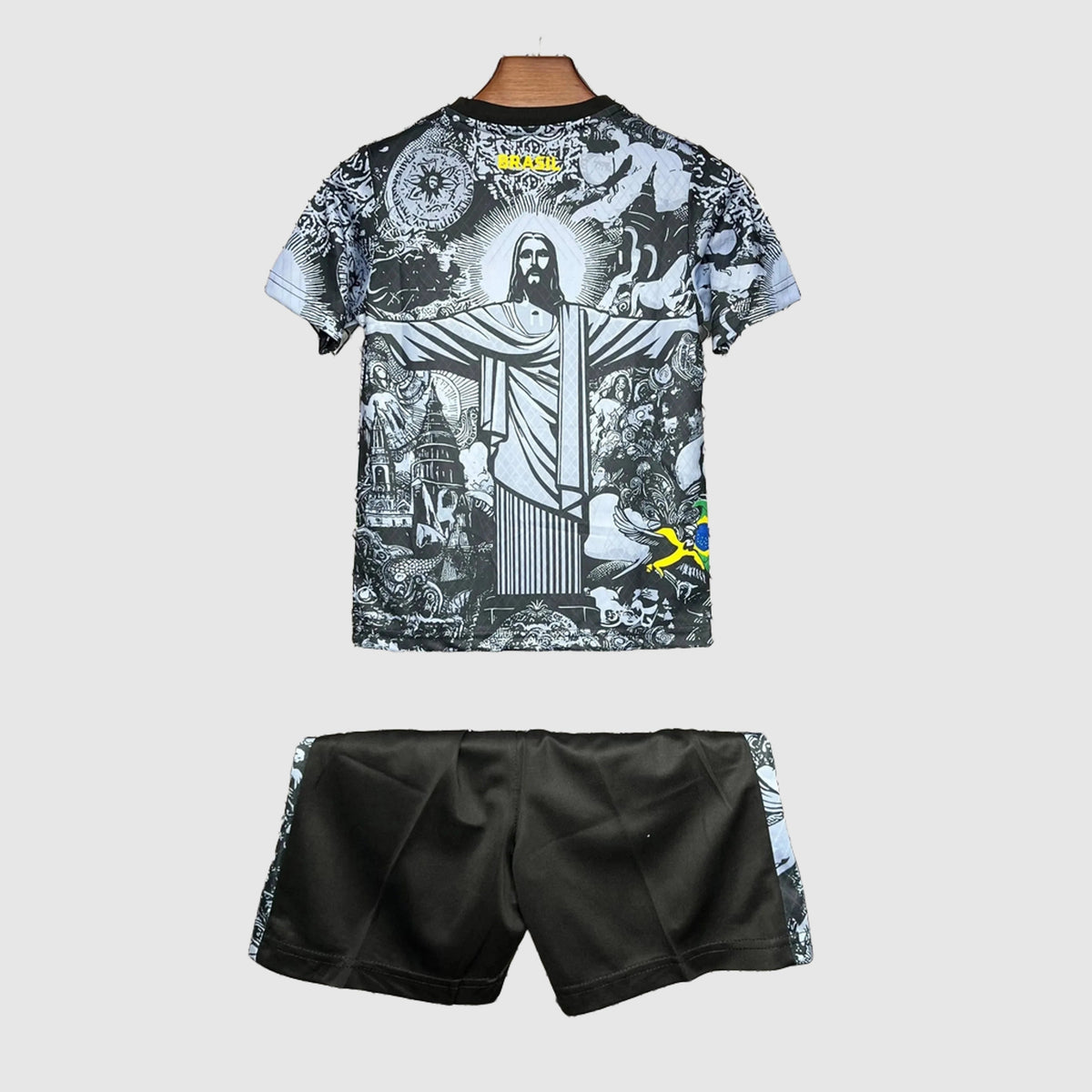 Kit Infantil Brasil Cristo Redentor Edição Especial - Cinza Estampa Cristo Redentor - foto 2