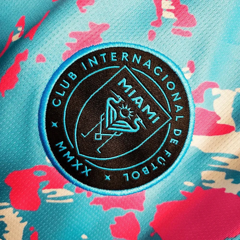 Camisa de Treino Inter Miami 23/24 - Azul Respingos Rosa - foto 3