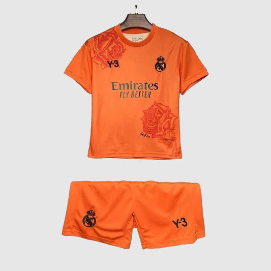 Real Madrid Y3 2024/25 Fourth Kids Kit - Orange