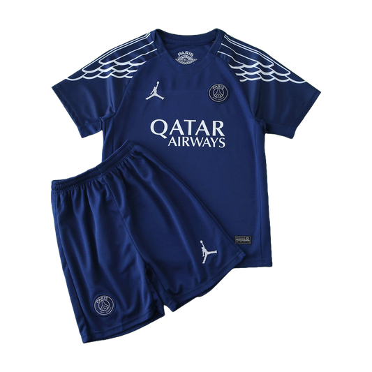 Paris Saint-Germain Fourth Kids Kit 2025/26 - Navy Blue
