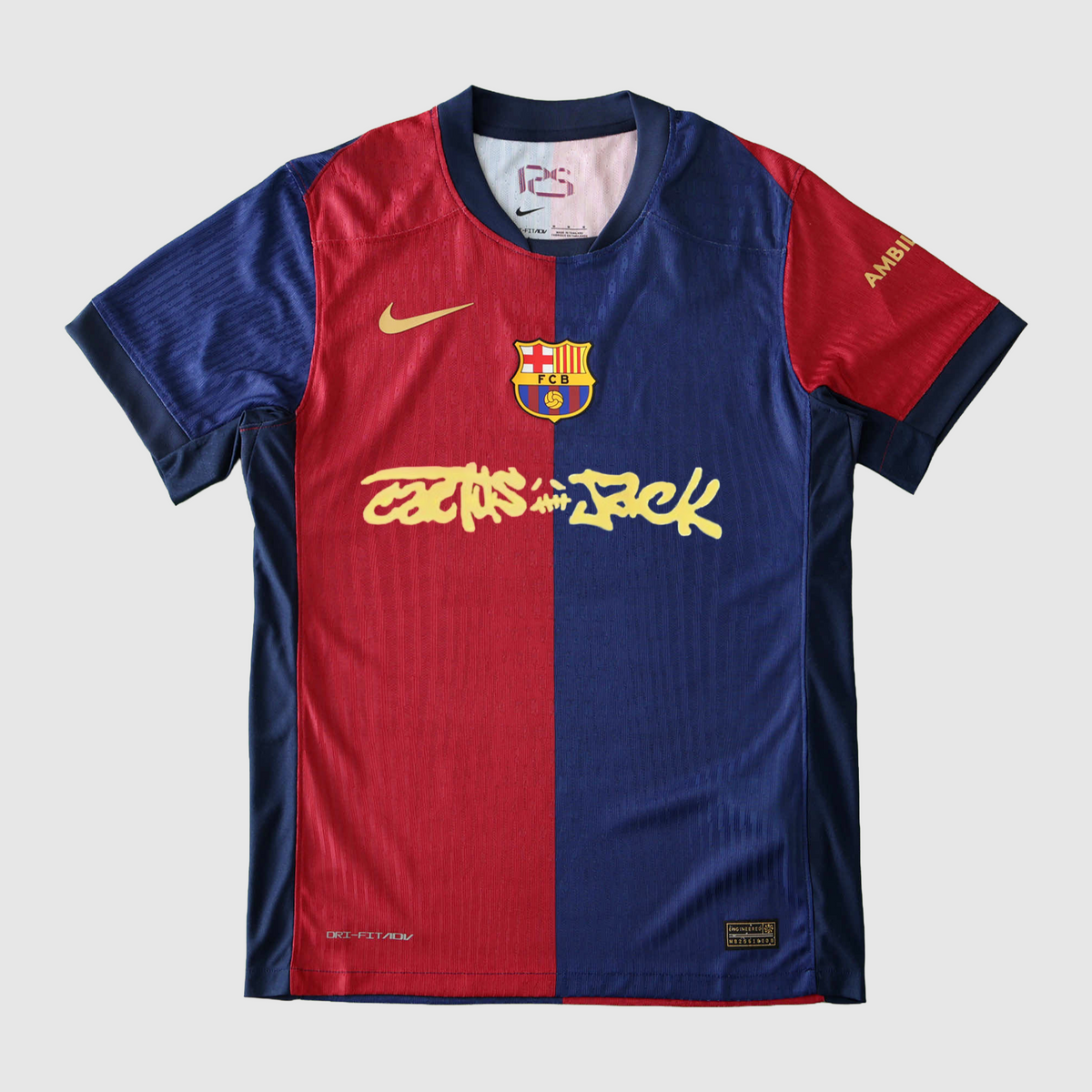 Camisa Barcelona I 24/25 Jogador - Logo Amarelo Grafite