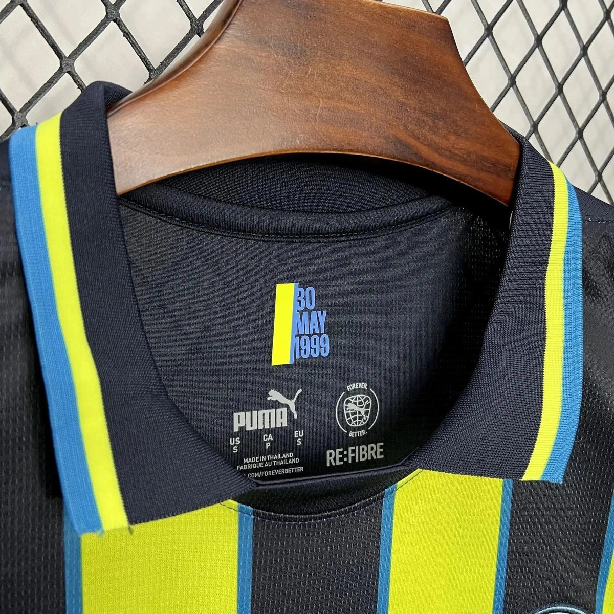 Camisa Manchester City II 24/25 Torcedor - Preta e Amarela Listrada - foto 8