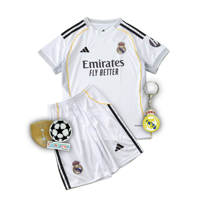 Real Madrid Home Kids Kit 2025/26