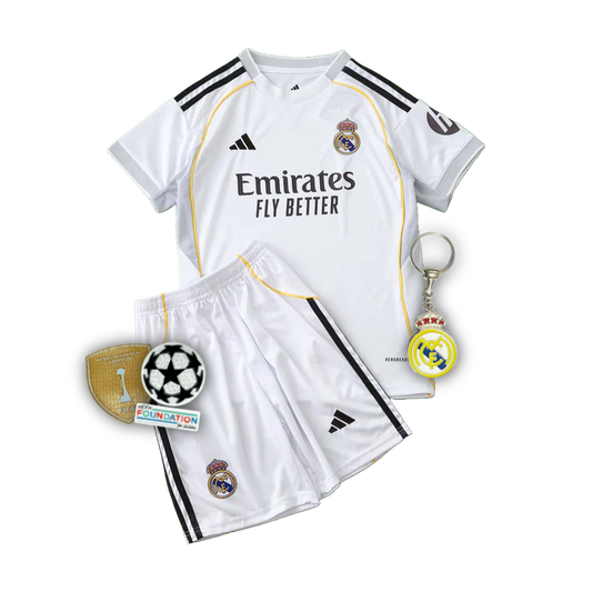 Real Madrid Home Kids Kit 2025/26