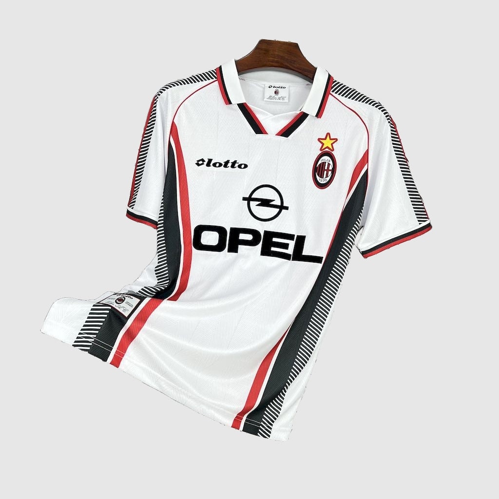 AC Milan Retro Away Jersey 1997/98 - White And Red